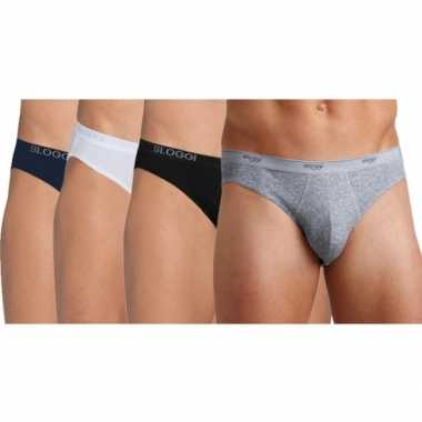 Set stuks sloggi basic mini mannen ondergoed slip, maat: l wit